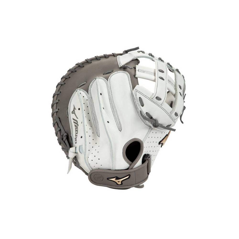 Mizuno Prime Elite Fastpitch 34" - Bayan Catchers Mitt - Beyaz/Gri Türkiye (GQEVAX-085)